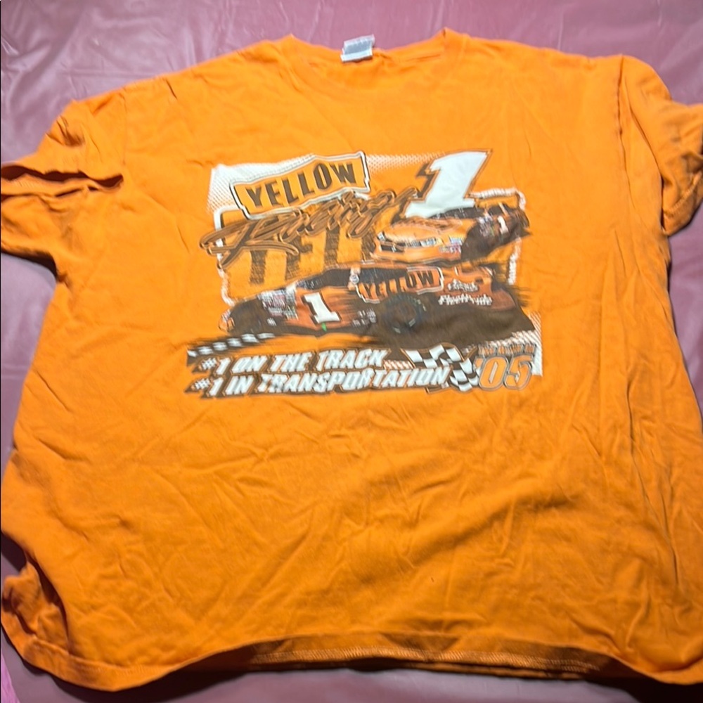 Orange Racing Graphic Kids T-Shirt